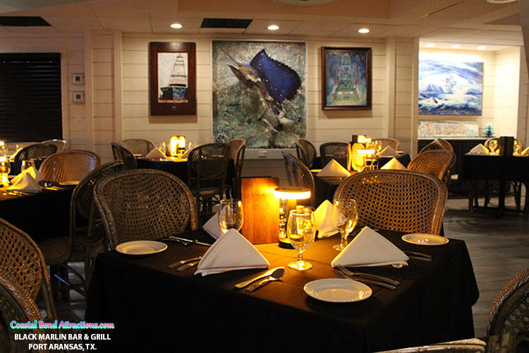 Black Marlin Restaurant in Port Aransas, Texas.