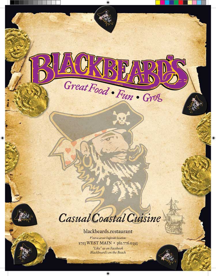 Blackbeard's Menu