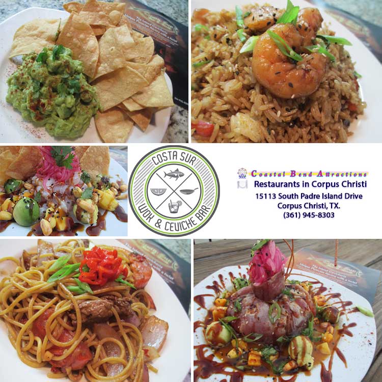 Costa Sur Wok & Ceviche Bar on N. Padre Island in Corpus Christi, Texas Costa Sur Wok & Ceviche Bar on N. Padre Island in Corpus Christi, Texas