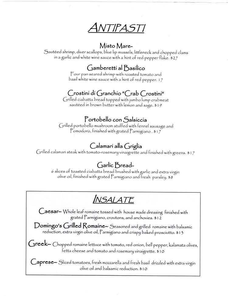 Venetian Hot Plate in Port Aransas Restaurant Menu Venetian Hot Plate Restaurant Menu in Port Aransas, TX.